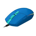Mouse gamer Logitech G203 Lightsync, USB, 6 botones, 8000 dpi, azul