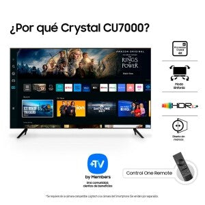 Televisor Samsung UN55CU7000KXZL 55" 4K UHD, HDR10, Smart TV
