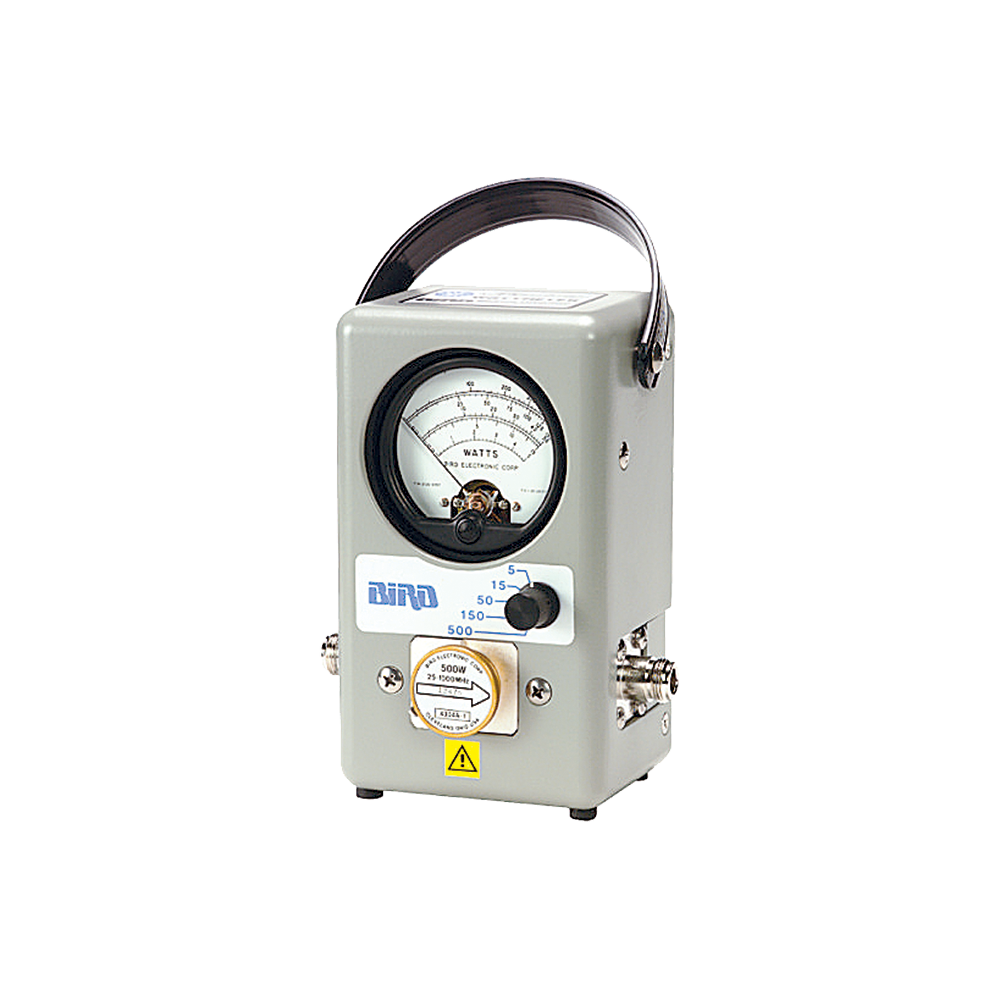 Wattmetro Direccional Thrueline de Banda Ancha con Elemento Fijo de 25-1000 MHz, 5-500 Watt .