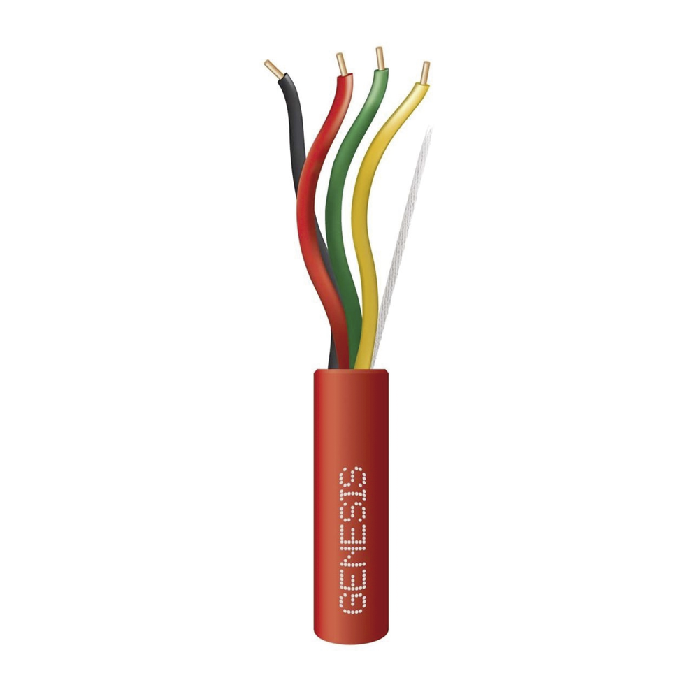 Bobina de cable 4 x 18 AWG FPLR para Incendio /  305 mts / Resistente a la Luz Solar / Sin Blindaje / Para Aplicaciones de Incendio