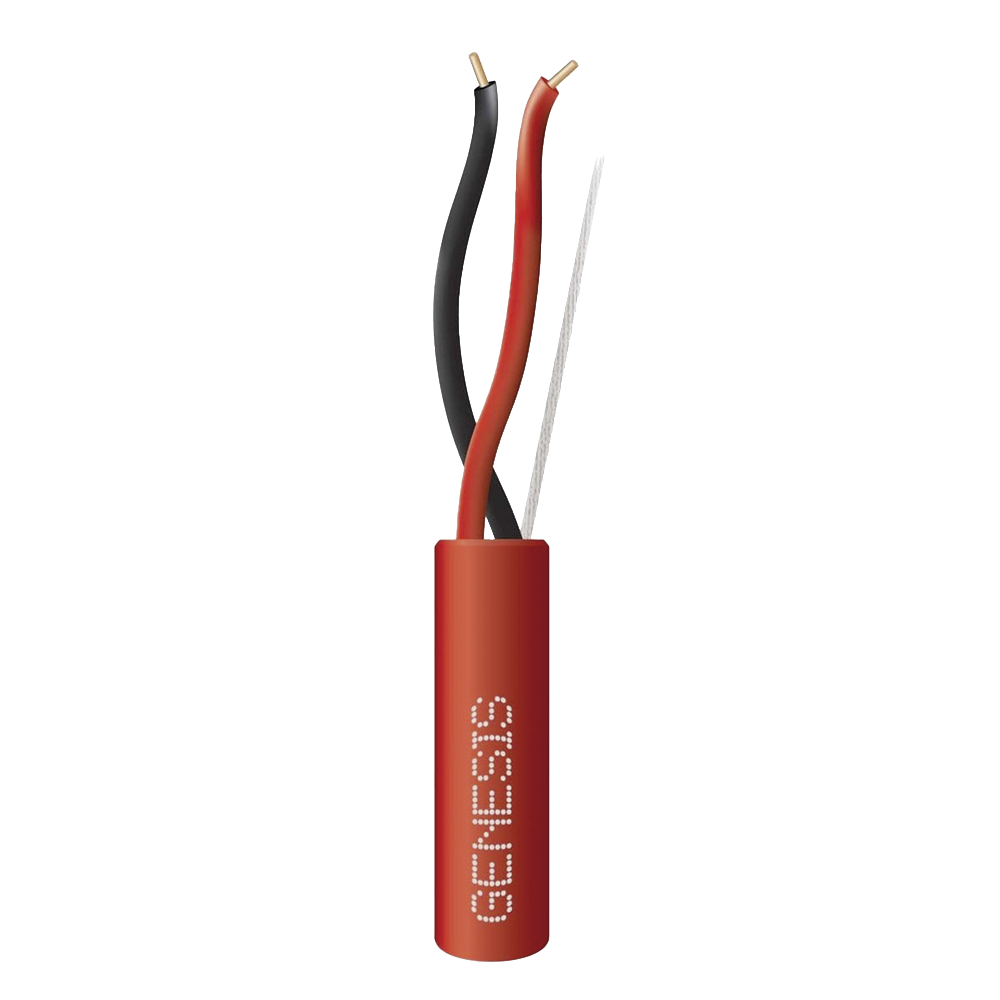 Bobina de Cable 2 x 14 AWG FPLR para Incendio y Voceo / 305 mts / Resistente a la Luz Solar / Sin Blindaje / Uso Interior