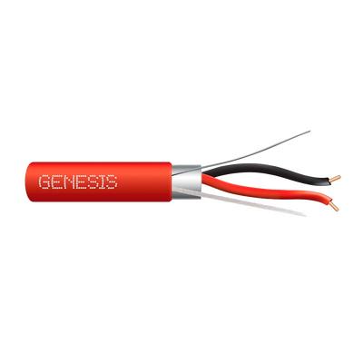 Carrete de Cable 2 x 14 AWG FPLR para Incendio y Voceo / 305 mts / Resistente a la Luz Solar / Con Blindaje / Uso Interi