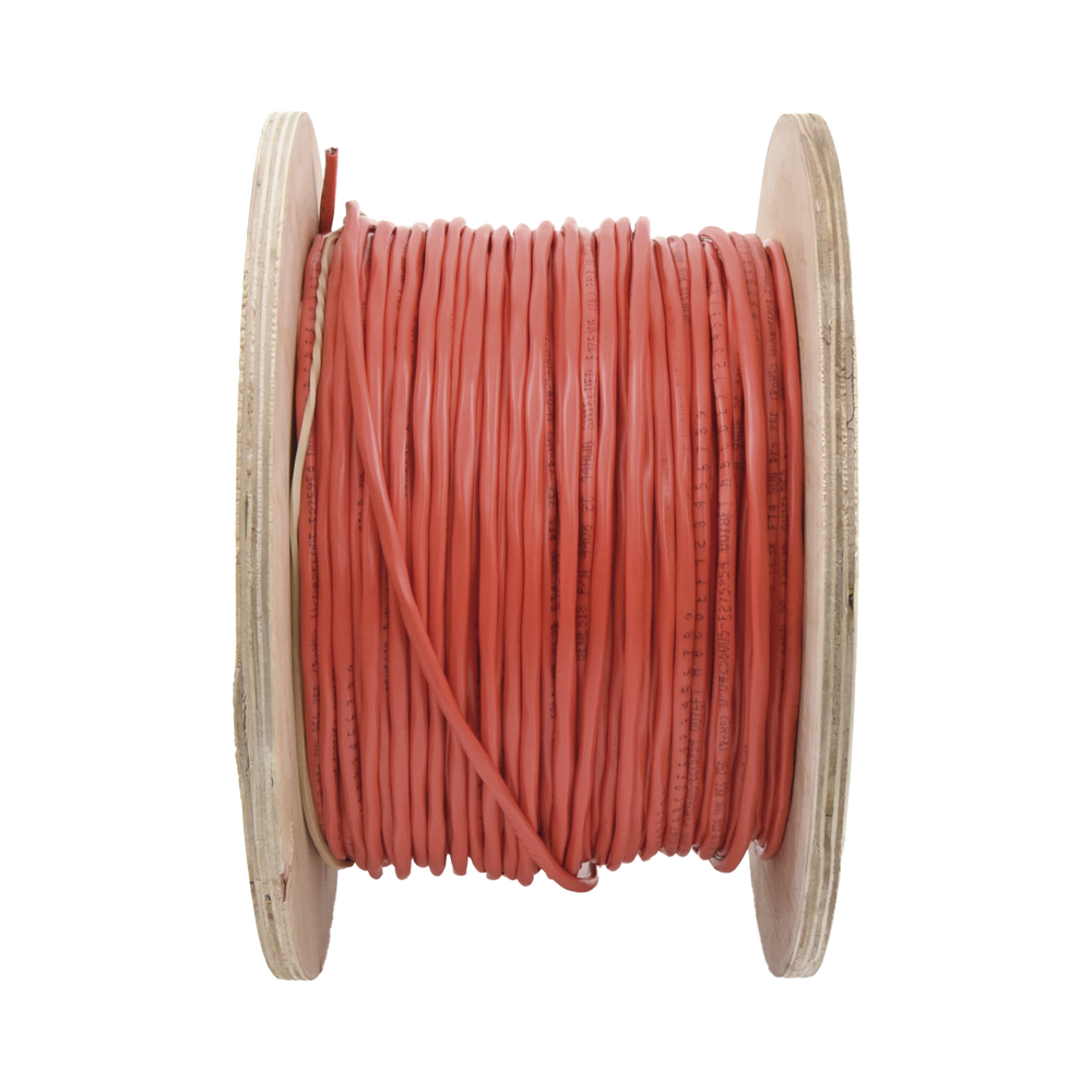 152-meter coil of 2 x 14 AWG wire, SHIELDED, type FPLR, red, for applications in fire detection systems and Evacuation Systems.