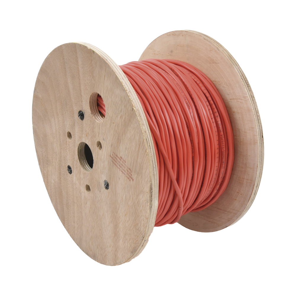 152-meter coil of 2 x 14 AWG wire, SHIELDED, type FPLR, red, for applications in fire detection systems and Evacuation Systems.