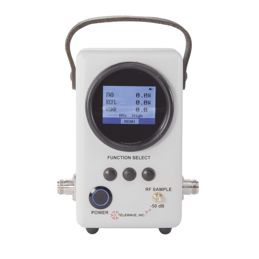 Wattmetro Análogo-Digital /RF, Banda Ancha de 88 MHz-1 GHz, para 5-500 Watt, N Hembras. 