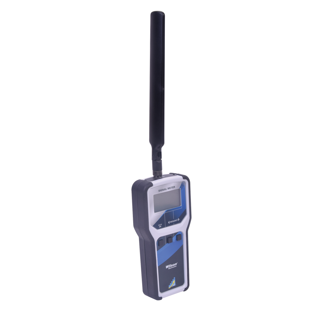 Medidor de Intensidad de Señal Celular. Mide la señal en las bandas de 850, 1900 y 2100 MHz con diferentes configuración de ancho de banda.