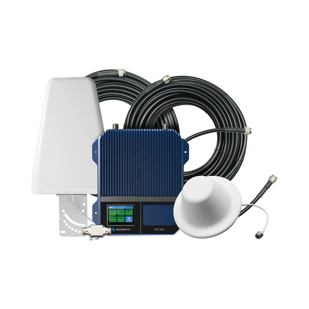 KIT de Amplificador de Señal Celular, PRO 1100 (50 Ohm) | Mejora la Señal Celular de todos los Operadores | Cubre áreas de hasta 3251 metros cuadrados