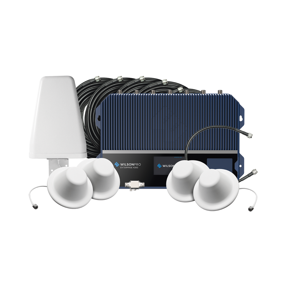 KIT Amplificador de Señal Celular, ENTERPRISE 4300 | Mejora la Señal de los principales operadores | Cubre áreas de hasta 9200 metros cuadrados