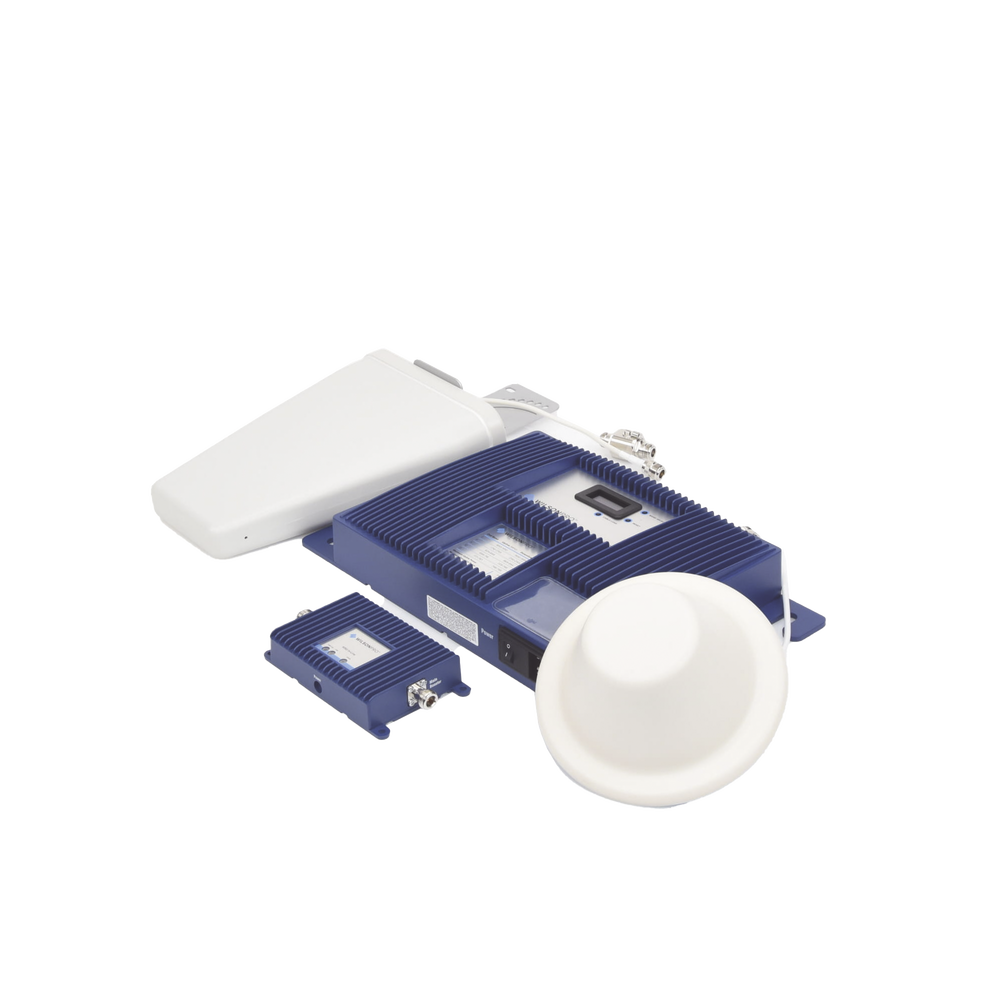 KIT de Amplificador de Señal Celular PRO 1050 | Incluye Amplificador de Línea para Compensar la Pérdida en Cables Coaxiales | Todas las Frecuencias de México | Hasta 3,200 m2 de Cobertura | Soporta 4G LTE, 3G y Voz