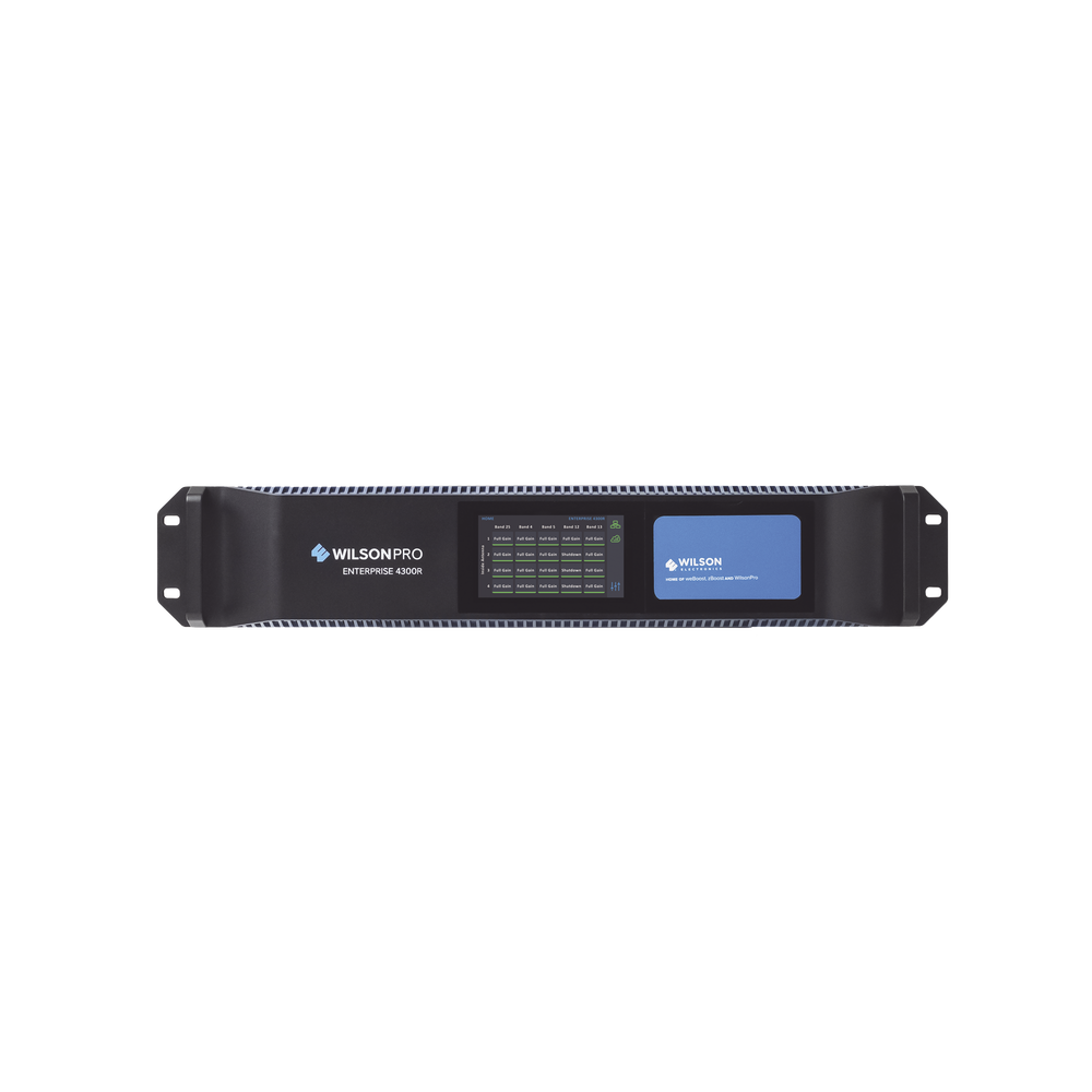 ENTERPRISE 4300 Cellular Signal Booster. Improves cellular signal for multiple carriers. Covers areas up to 100,000 square feet. Includes 1,500 feet of 1/2" Plenum cable.