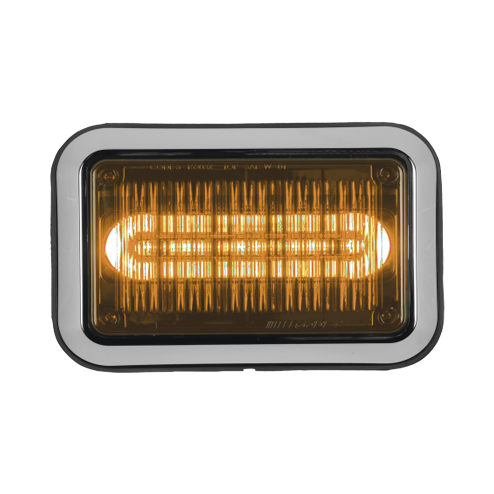 Luz perimetral de advertencia Prizm II con bisel 8.4 In, lente color ámbar