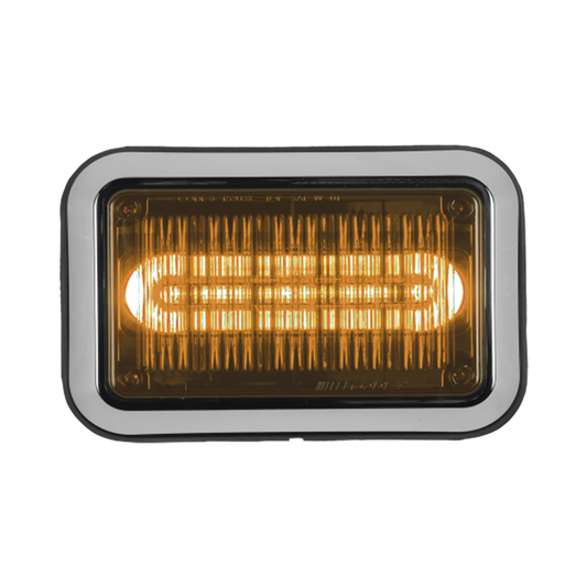 Luz perimetral de advertencia Prizm II con bisel 8.4 In, lente color ámbar