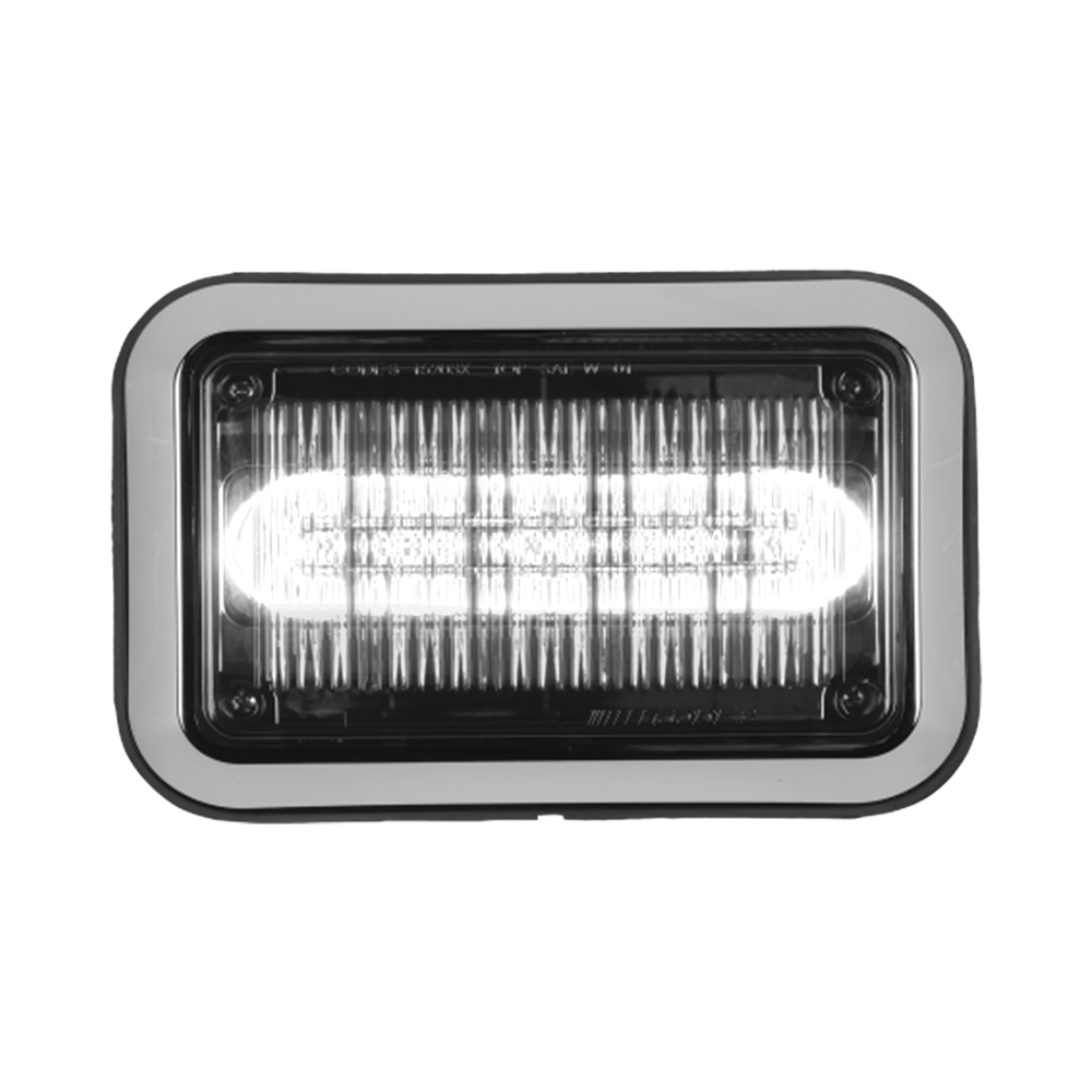 Luz perimetral LED PriZm ™ II de 4x6 con bisel, lente transparente y color REF8, claro