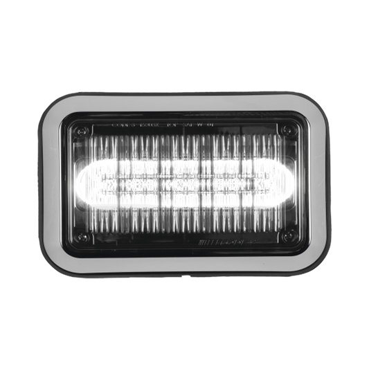 Luz perimetral LED PriZm ™ II de 4x6 con bisel, lente transparente y color REF8, claro