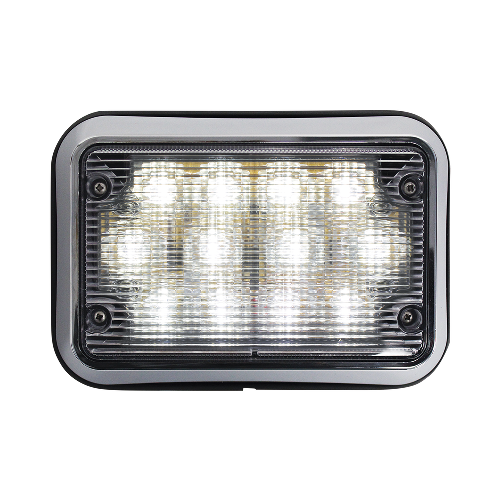 Luz perimetral LED clara 4x6 con bisel
