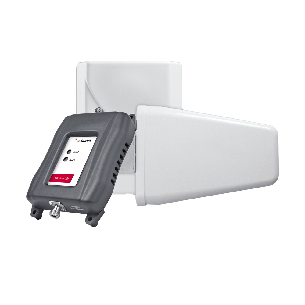 Kit repetidor Doble Banda para cobertura celular, especial para 3G (H+) y 2G (E), cubre áreas de hasta 800m²;. 70 dB de ganancia máxima. Bandas de frecuencia de 850MHz (Banda 5 o GSM850) y 1900MHz (Banda 2 o PCS1900).