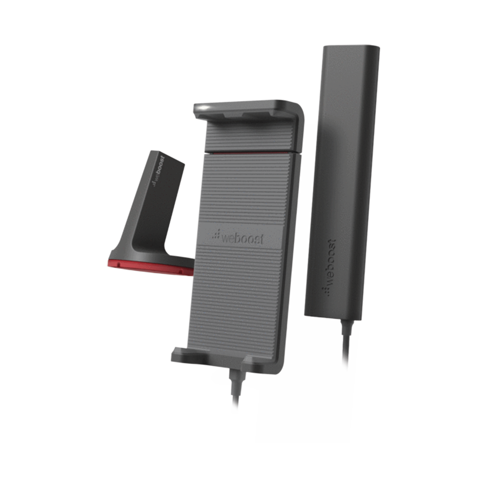 Kit Amplificador de señal celular 4G LTE, 3G y VOZ. Especial para vehículos donde el conductor o copiloto requiere la mayor concentración de señal. Soporta un usuario y múltiples operadores.