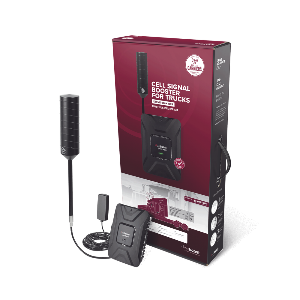 Kit amplificador de señal celular 4G-X OTR | Especial para Tractocamión y Vehículos Pesados | Opera con Todos los Carriers y Soporta 4G LTE y 3G