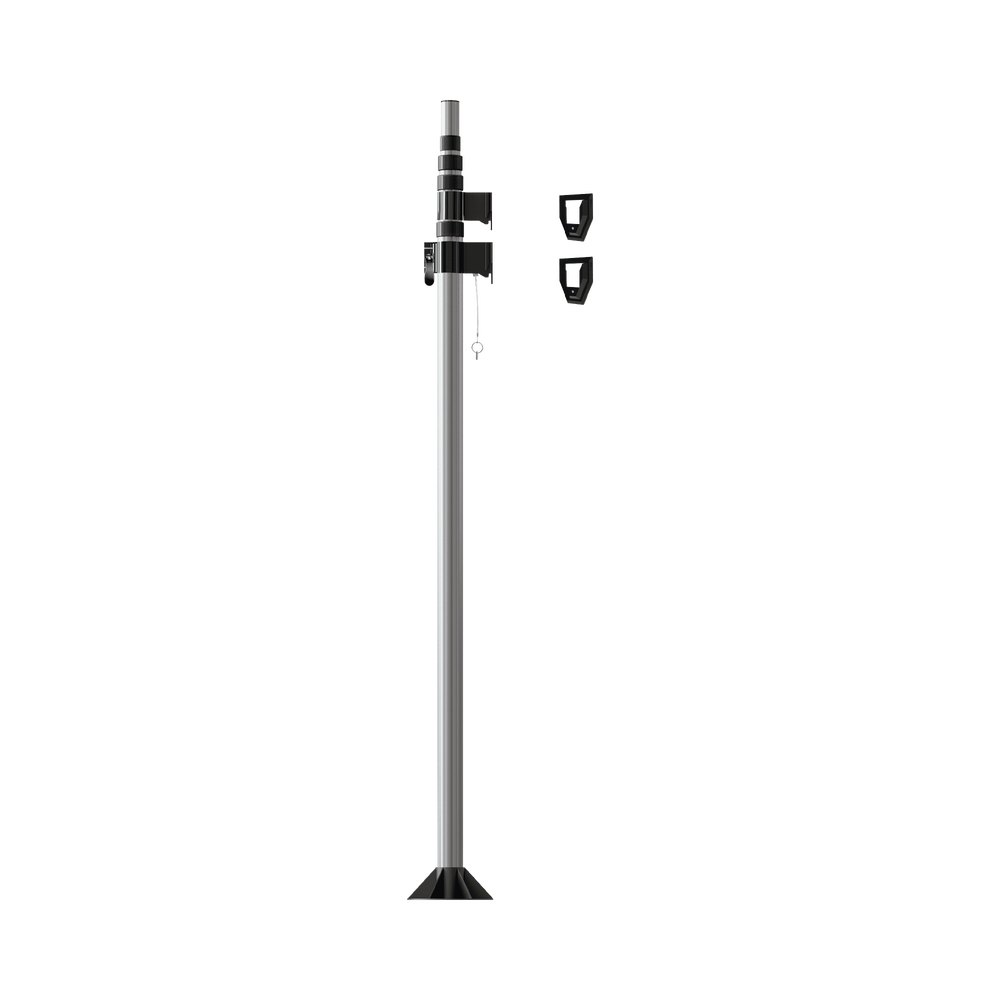 Kit de Amplificador de Señal Celular para Vehículo Recreacional u Oficina Móvil | 4G LTE 3G y 2G | 65 dB de Ganancia | Incluye Mástil Telescópico para Antena Exterior