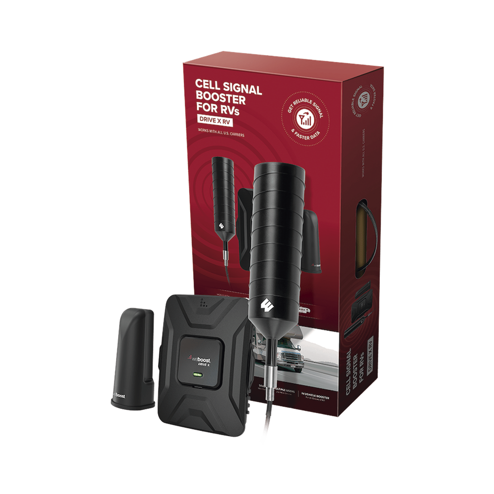 4G LTE, 3G, and Voice Cellular Signal Booster Kit. Ideal for RVs or mobile offices. 50 dB gain. Includes all accessories for proper installation.