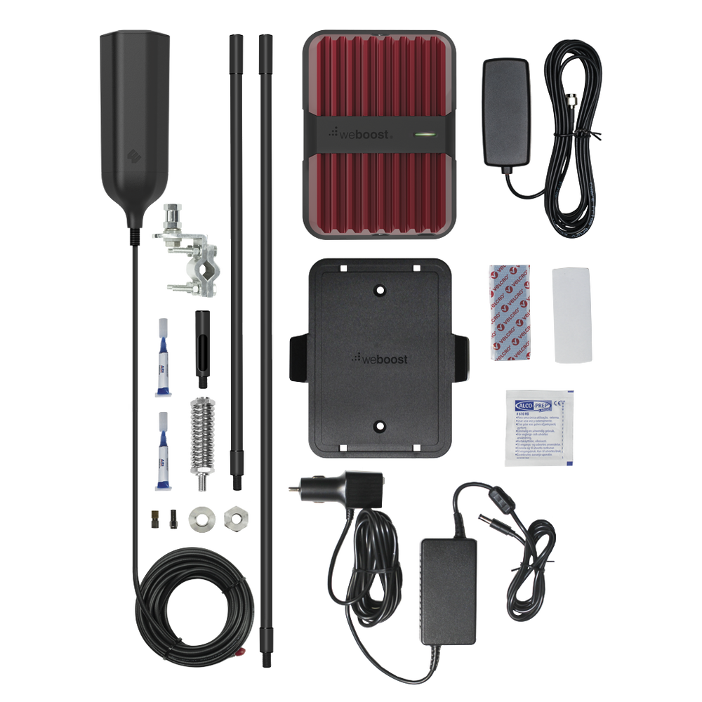 Kit amplificador de señal celular 4G LTE, 3G y VOZ. Drive Reach OTR. Especial para Tractocamión y Vehículos Pesados. Soporta múltiples dispositivos.  Opera con los principales operadores.