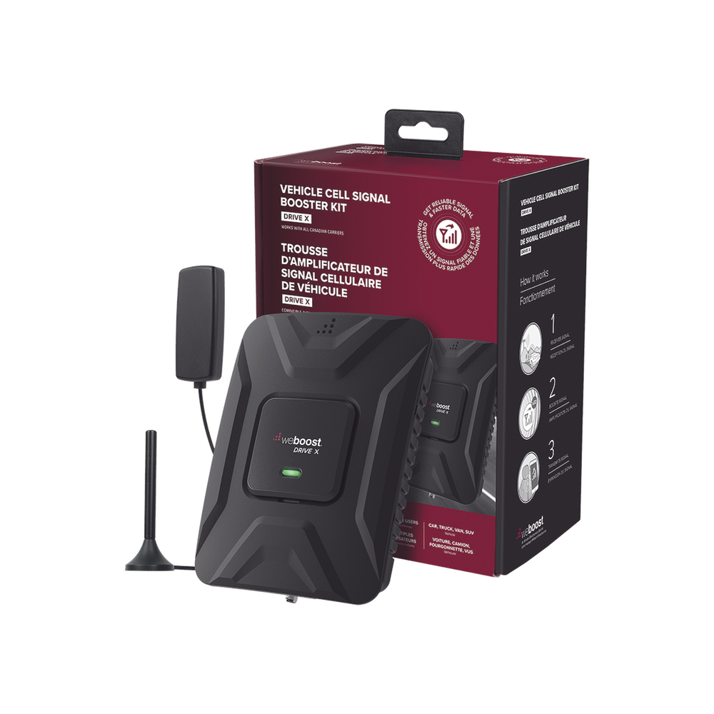 KIT de Amplificador de Señal Celular, DRIVE X Para Vehículo | Soporta y Mejora la Señal Celular 4G LTE y 3G de cualquier Operador | Multiusuarios, ideal para cualquier tipo de Vehículo de Pasajeros, Camionetas, Pick up, Barcos,