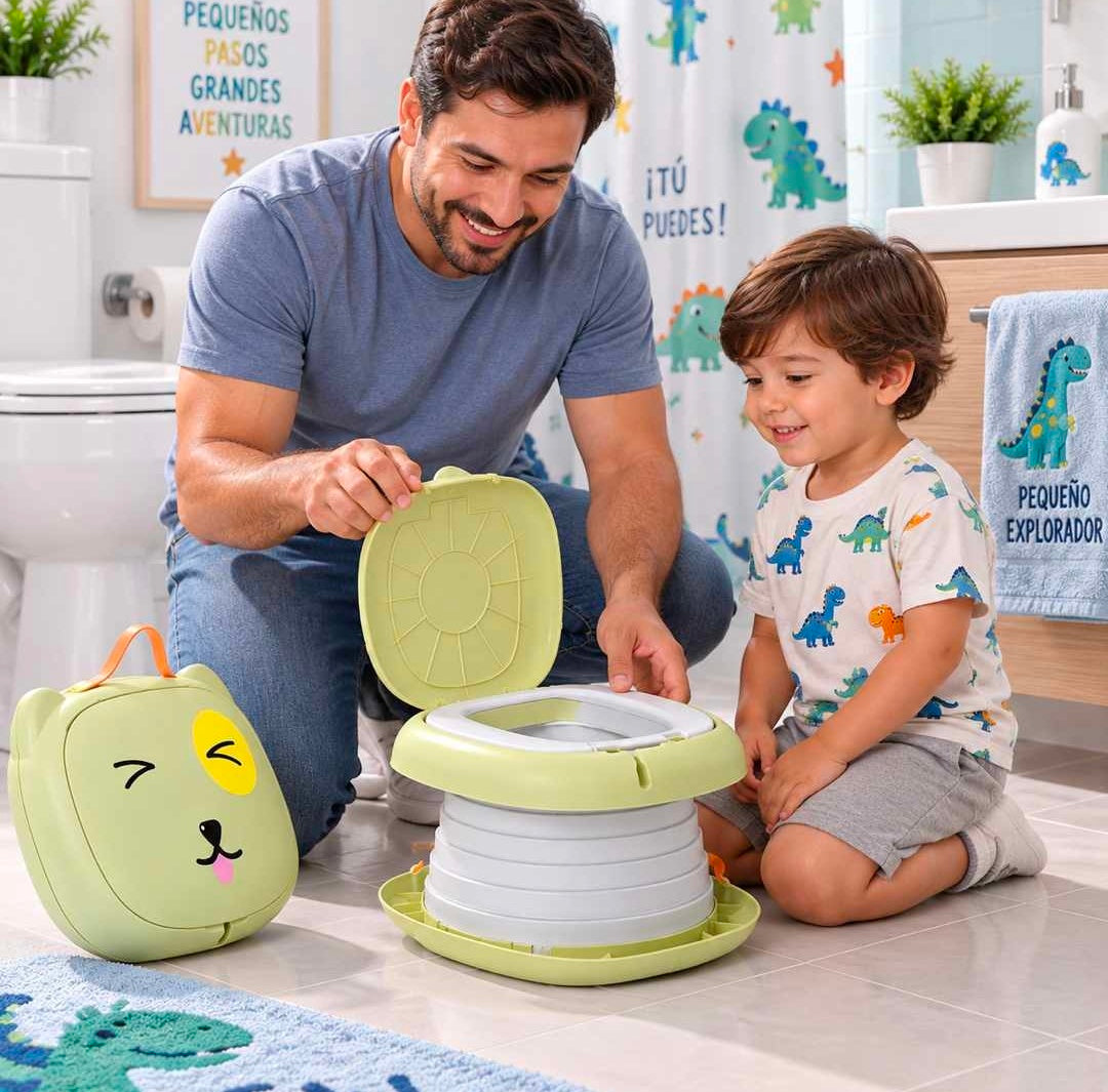 Bacinilla plegable portátil niños osito