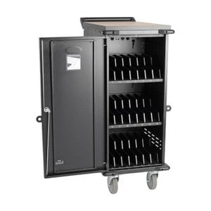 Carro de carga Tripp Lite CSC21AC para 21 dispositivos, madera y acero