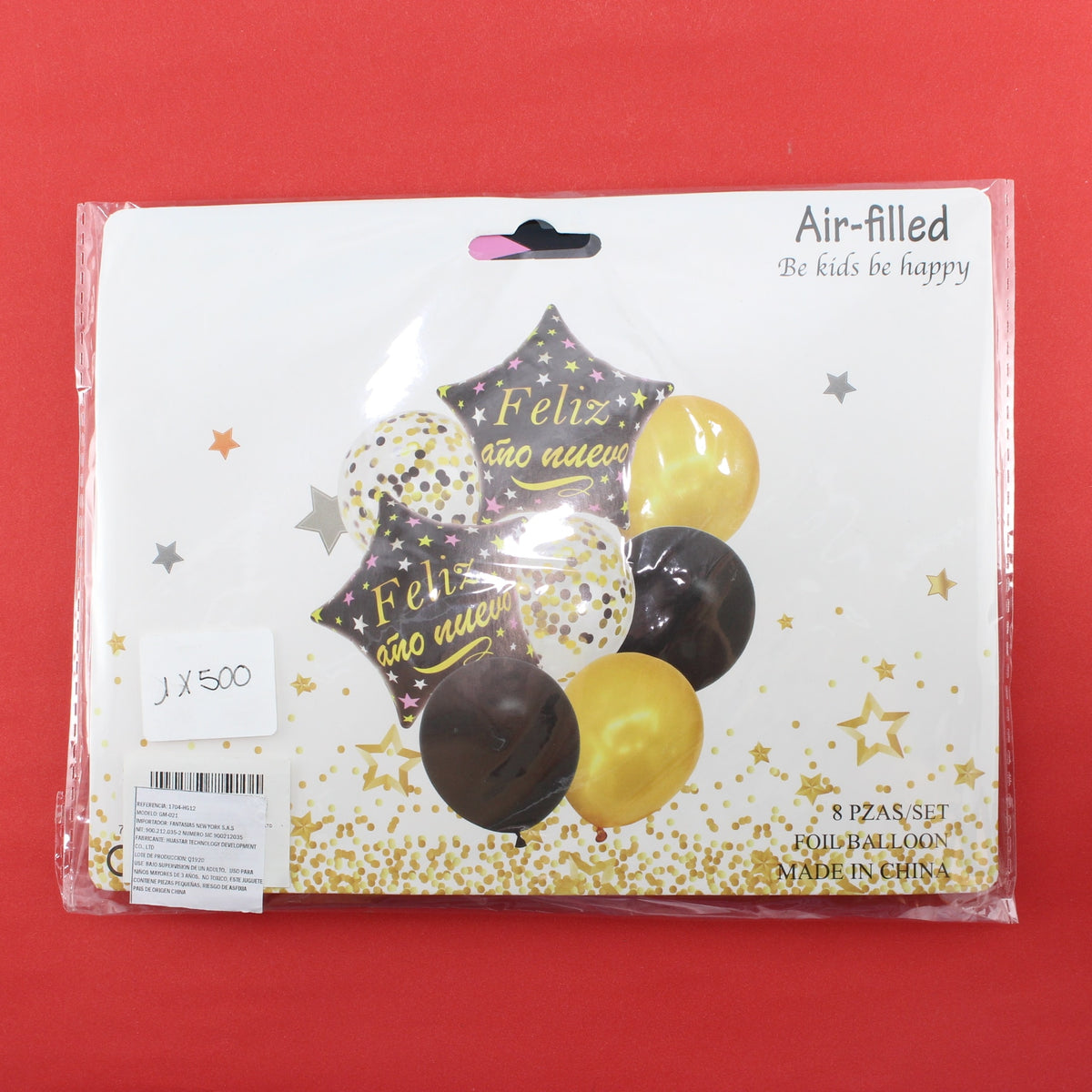 Set de globos feliz año nuevo por 8 pie