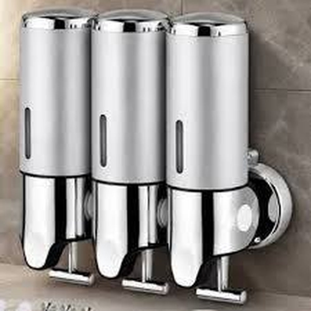 Dispensador Triple Jabon de Pared