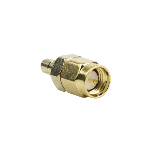 Adaptador Coaxial en Línea, de Conector SMA Macho a SMB Hembra, Oro/ Oro/ Teflón.