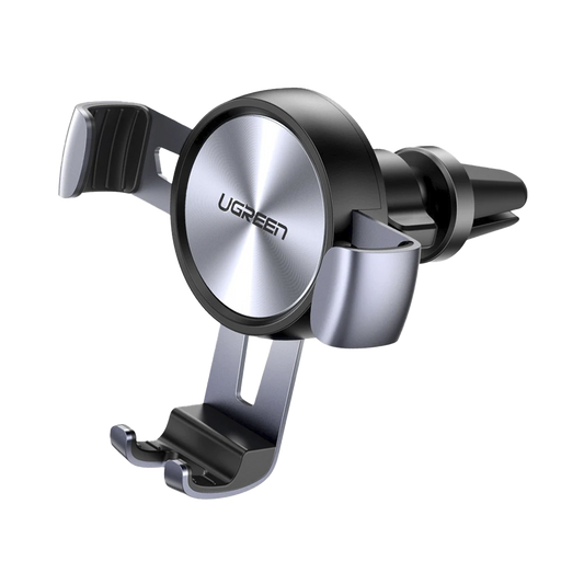 Soporte de Celular para Automóvil en Rendija de Ventilación / Sistema de Gravedad / Rotacion de 360° /Angulo Multiple / Almohadillas de Goma Antidezlizantes / Amplia Compatibilidad con dispositivos de 4'' a 7'' / Color Negro