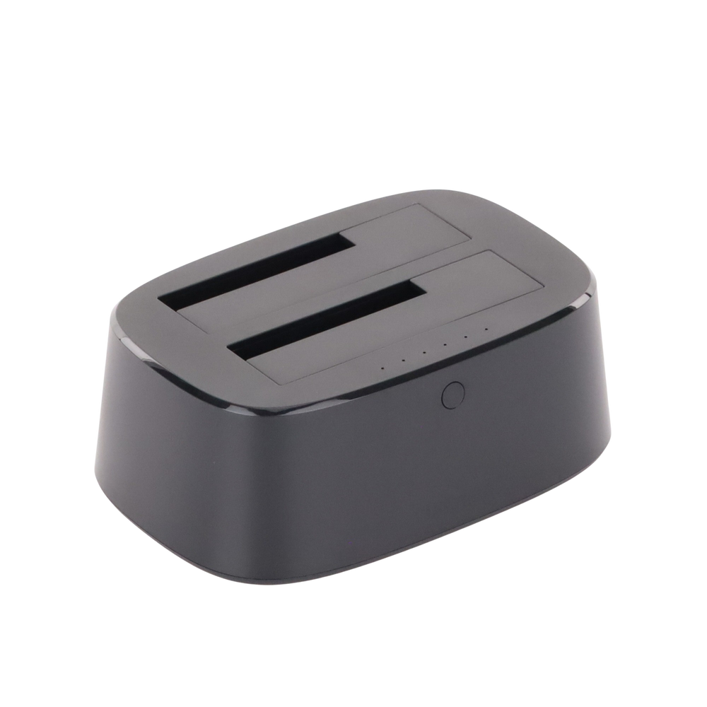Base USB 3.0 para Disco Duro de Doble Bahía / Soporta Discos SATA  de 2.5' & 3.5´ / Soporta discos de 12TB / Compatible con UASP, SATA 3.0 / Con adaptador de corriente 12V3A / Cable USB 1M / Alta Velocidad