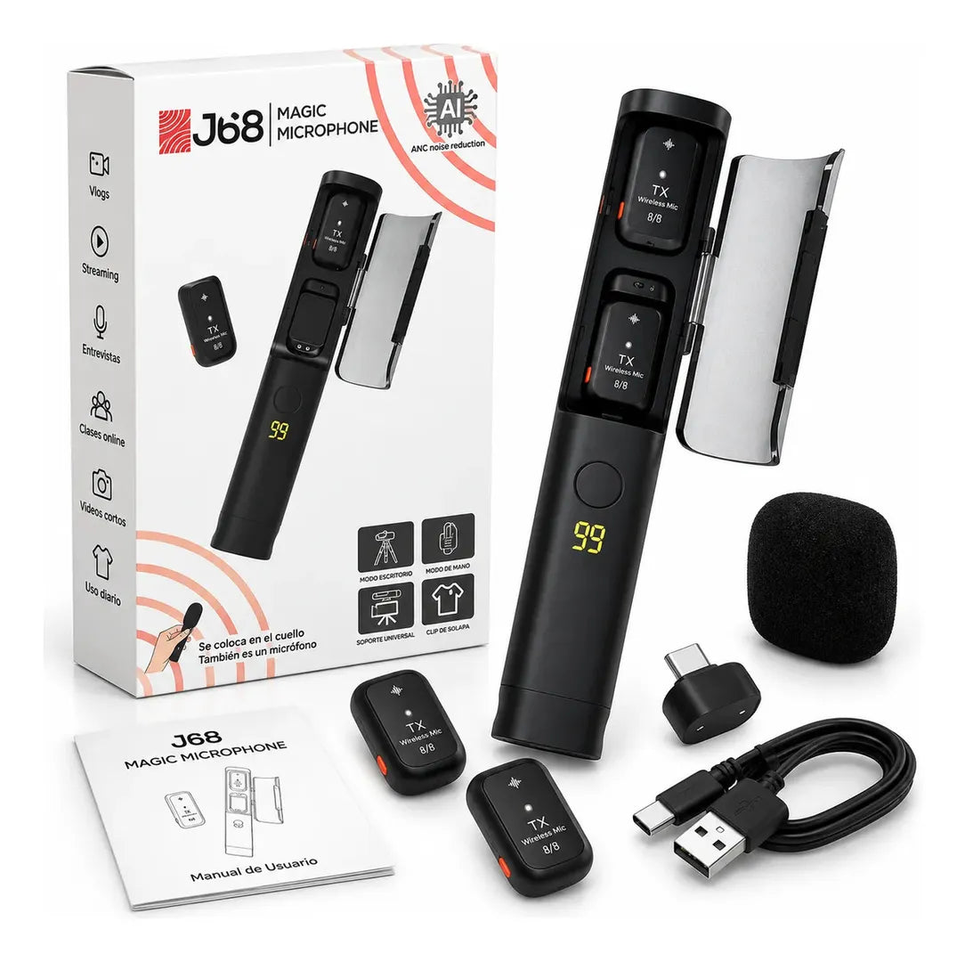 Microfonos inalambricos solapa dual magi