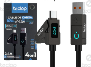 Cable carga 4 en 1 tipo c 240w tc