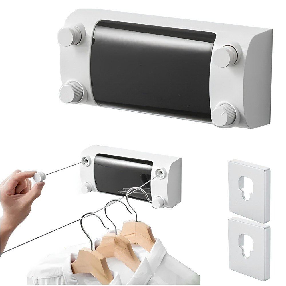 Tendedero De Ropa Retractil Plegable 4m