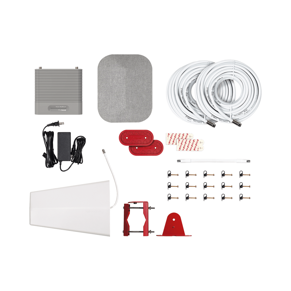 KIT Amplificador de Señal Celular, HOME MULTIROOM | Mejora la Señal Celular de todos los Operadores | Cubre áreas de hasta 1500 metros cuadrados