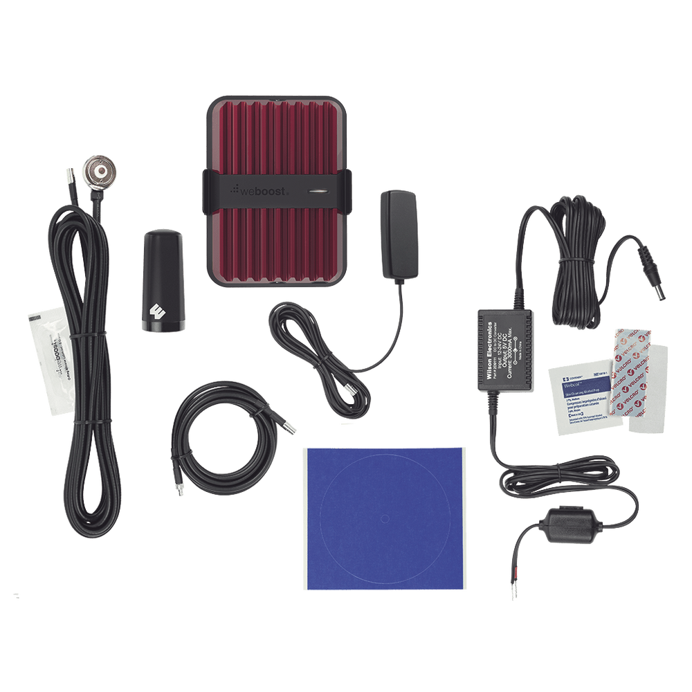KIT Amplificador de Señal Celular 4G LTE, 3G y VOZ. Drive Reach Fleet. Especial para flota de vehículos que requieren un amplificador permanente. Policía, reparto, servicio, gubernamentales, etc.