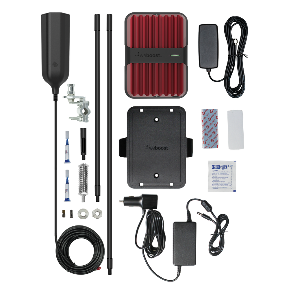 Kit amplificador de señal celular 4G LTE, 3G y Voz. Drive Reach OTR. Especial para Tractocamión y Pick up Pesados. Soporta múltiples dispositivos.  Opera con los principales operadores.