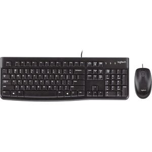 Combo teclado y mouse Logitech MK120 español USB, óptico 1000 dpi, negro
