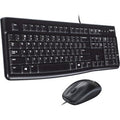 Combo teclado y mouse Logitech MK120 español USB, óptico 1000 dpi, negro