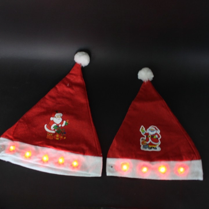 Gorro navideño con luz y estampado 2 ta
