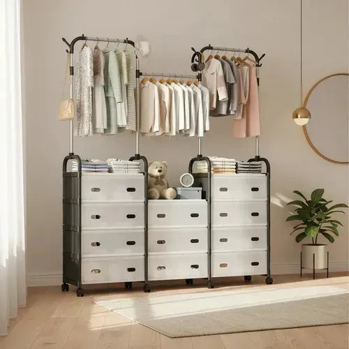 Organizador Ropero 12 Cajones Ruedas