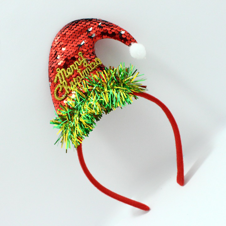 Diadema gorro navideño.