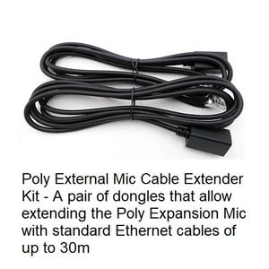 Kit extensor de micrófono Poly 875M4AA para X50 X52 X70 hasta 30 m