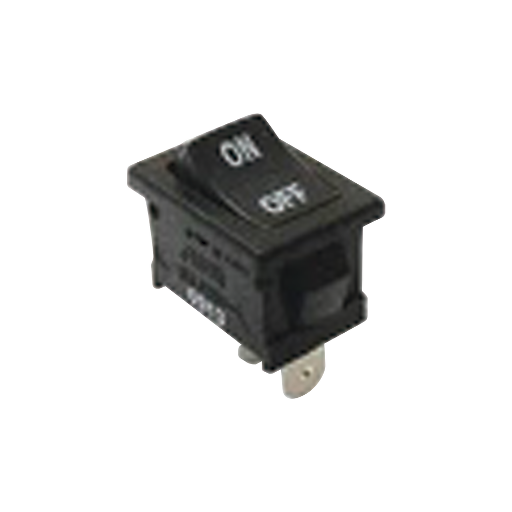 Interruptor Rocker SPST Off-On, Poliamida Negro, 11 Amp., Hasta 125 Vca, Contacto en Plata, 4.8 mm