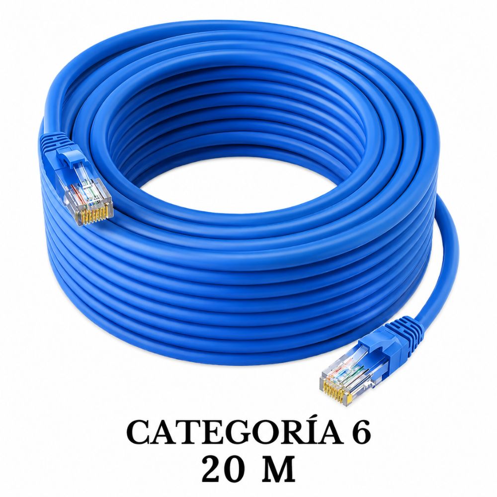 Cable Lan De Internet Cat6e 20 m