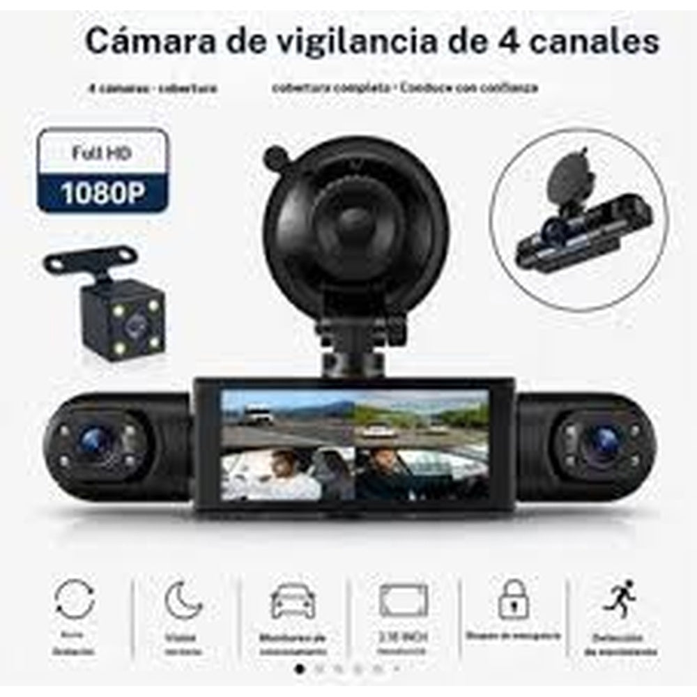 Cámara de Carro 4 Canales Full HD 1080P