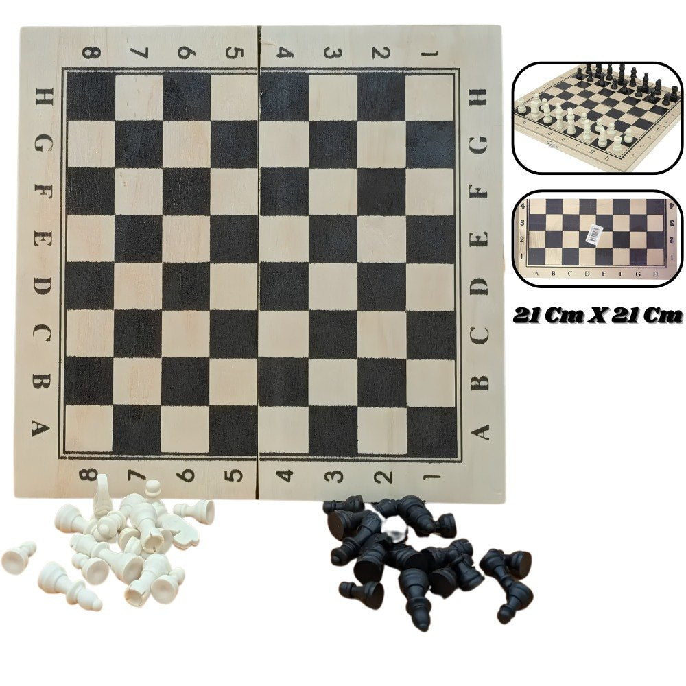 Juego De Mesa Ajedrez En Madera Plegable