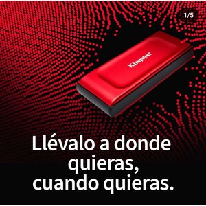 SSD externo Kingston XS1000 SXS1000R/1000G 1TB USB 3.2 Gen 2 rojo